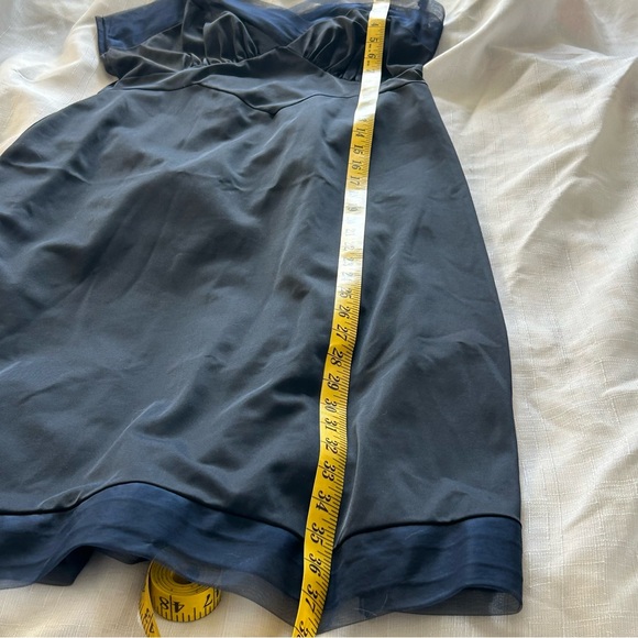 Vanity Fair Vintage 50’s Style Navy Nylon Lingerie Slip Dress size 36 - Picture 9 of 16